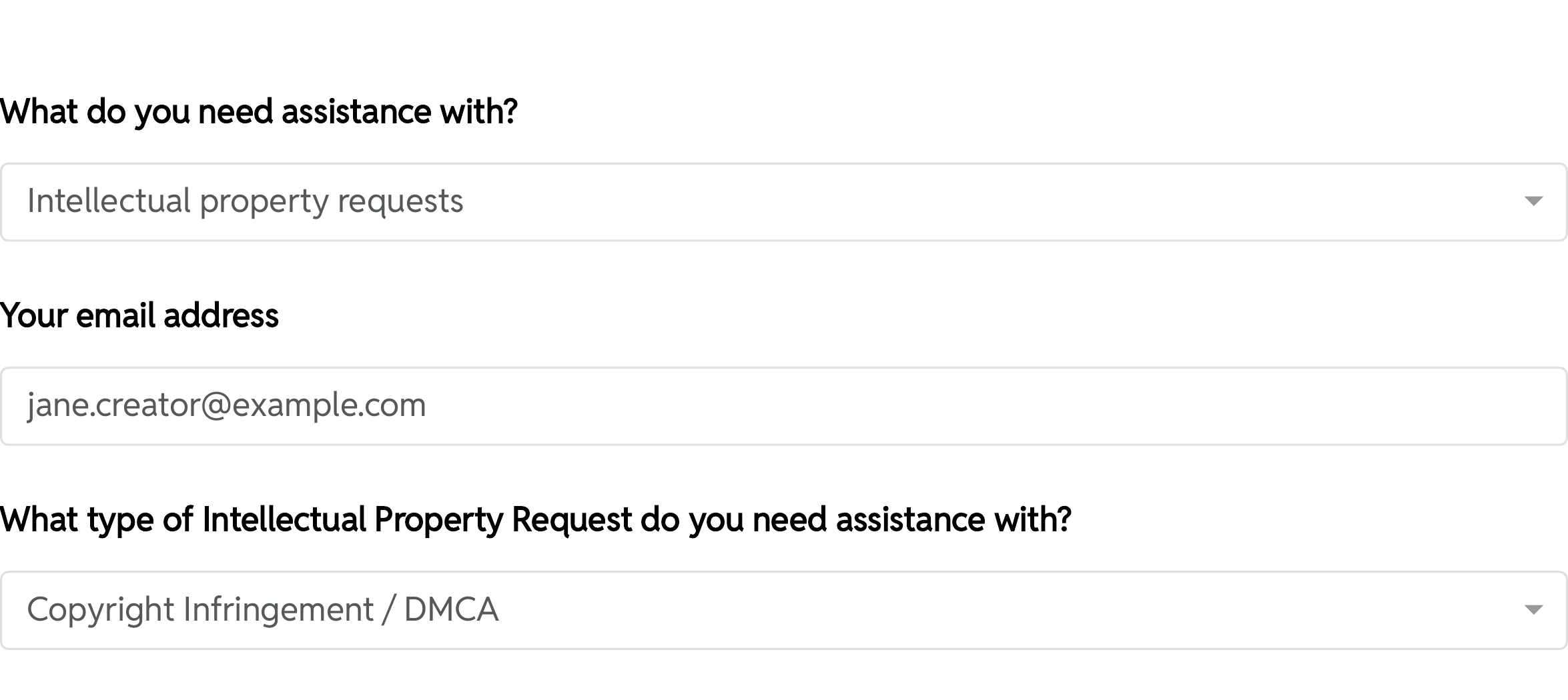 Select Copyright Infringement / DMCA
